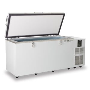 Chest style Ultra-Low Temperature Freezers are designed for a variety of uses including shrink fitting, and ultra cold storage of product down to -85°C. The chest freezer style allows for efficient storage. Freezer Sizes range from 3 to 27 cubic feet capacities.