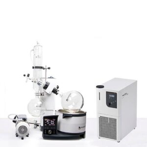 Designed for reliable and efficient evaporation or vacuum distillation. The Heidolph 5 Liter GREEN Package includes everything you need to begin benchtop evaporation, refinement, solvent recovery and distillation. The system is NRTL Certified. Best in class 3 year warranty. Expect an evaporation rate for pure ethanol using the G3XL condenser and 5L flask of approximately 3.5L/hr.