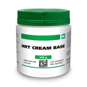 A scientifically advanced vanishing oil-in-water emulsion formulated with a natural antioxidant and emollient. It exhibits great moisturizing and penetration enhancing capabilities. HRT Cream Base can be used as a standalone cosmetic moisturizer, a suitable vehicle for hormones and is also ideal for dermatological applications. Paraben and petrolatum-free.